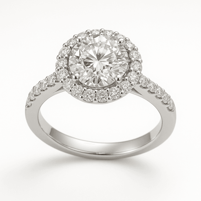 Halo Diamond Engagement Ring